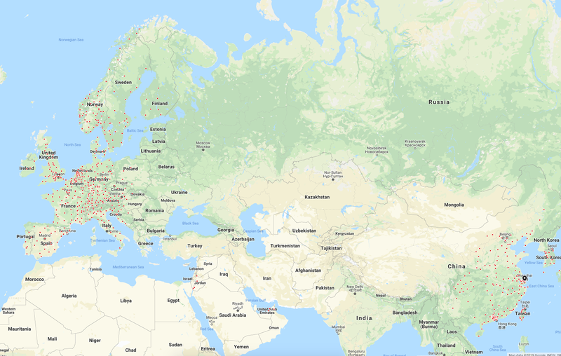 Illustration for article titled Elon Musk Says They're Working On Plugging The 4,400-Mile Supercharger Gap Between Europe And Asia